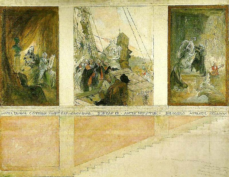 Carl Larsson ur sveriges konsthistoria France oil painting art